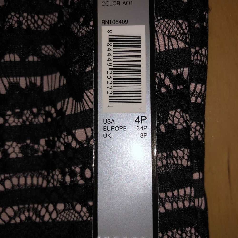 NWT Tahari blush black lace dress - Picture 6 of 6